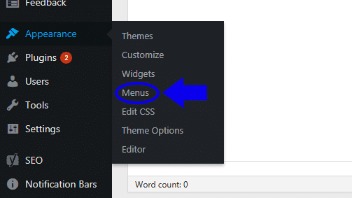 Adding Your Blog Pages to Menu