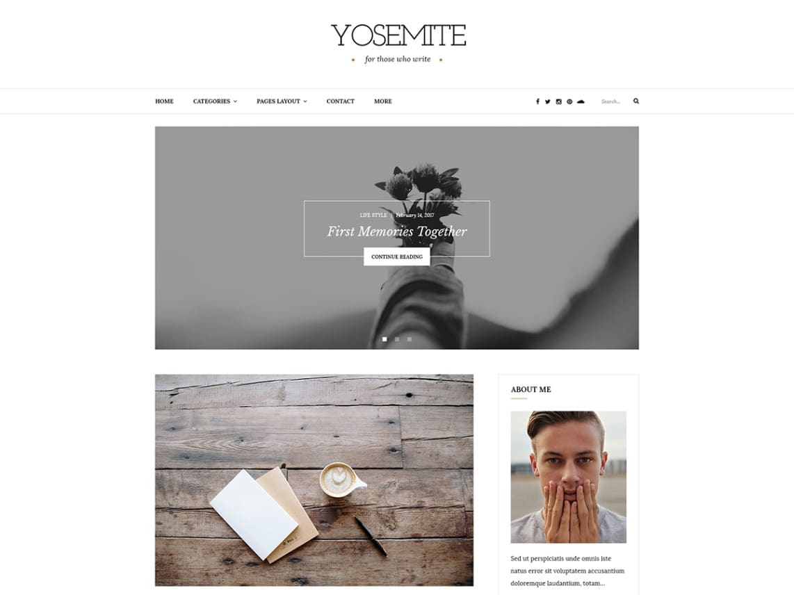 Yosemite Lite WordPress theme